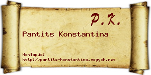 Pantits Konstantina névjegykártya